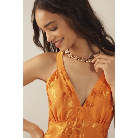 FARM RIO by Antropologie  V-Neck Tiered Maxi Dress - - Picture 3 of 10